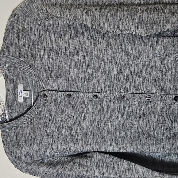 Croft & Barrow Women's Heathered Gray Cardigan - Picture 6 of 6